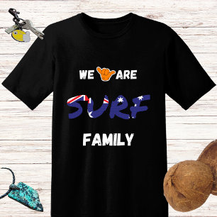 Surf family design - shaka hand and Australia flag T-Shirt