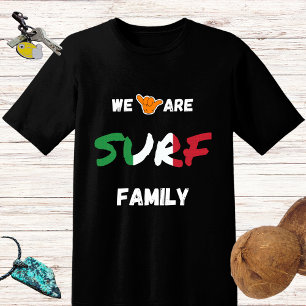 Surf family design with shaka hand and Italy flag T-Shirt