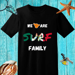 Surf family design with shaka hand and Mexico flag T-Shirt