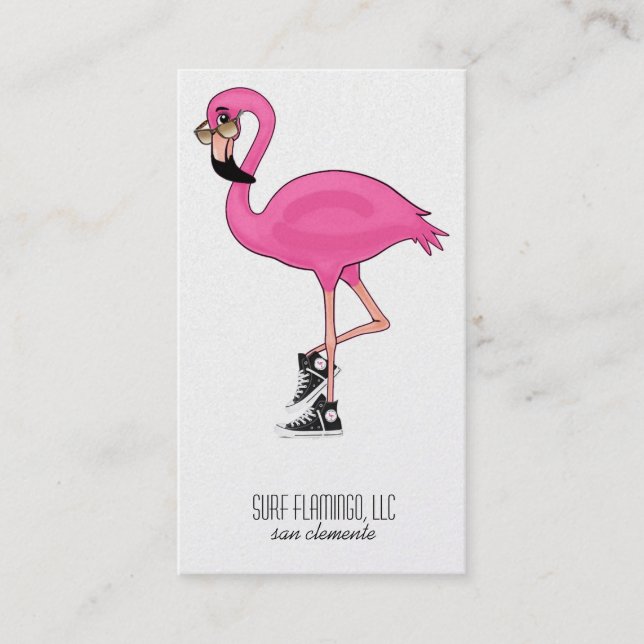 Surf Flamingo LLC Business Card (Front)