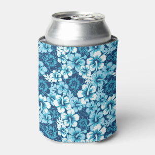 Surf Floral Hibiscus Pattern Can Cooler