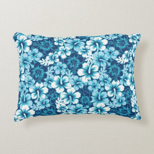 Surf Floral Hibiscus Pattern Decorative Cushion