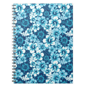 Surf Floral Hibiscus Pattern Notebook