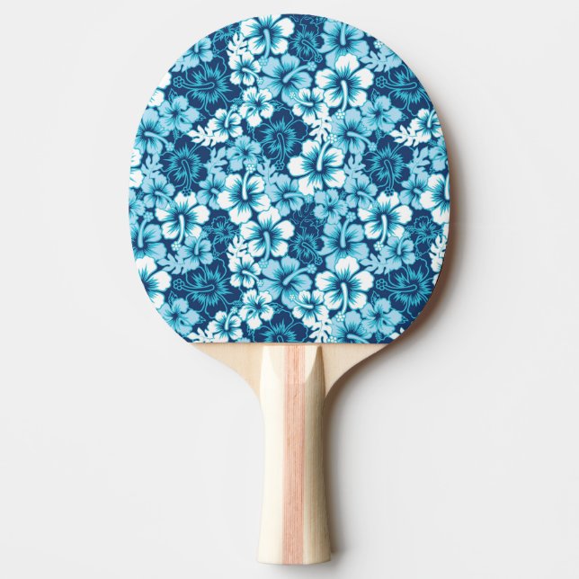Surf Floral Hibiscus Pattern Ping Pong Paddle (Front)