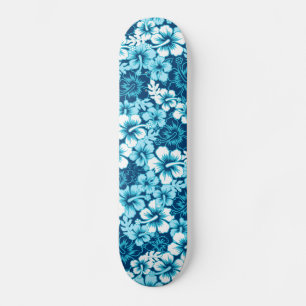 Surf floral hibiscus skateboard
