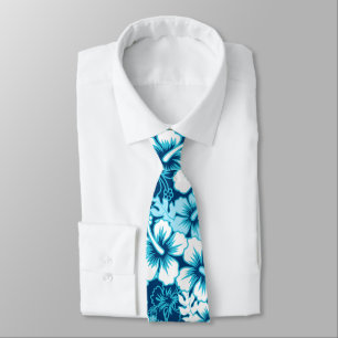 Surf floral hibiscus tie
