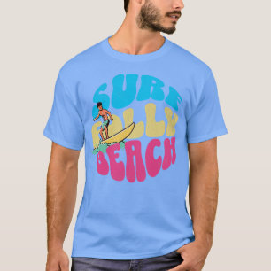 Surf Folly Beach South olina Vintage Surfboard T-Shirt