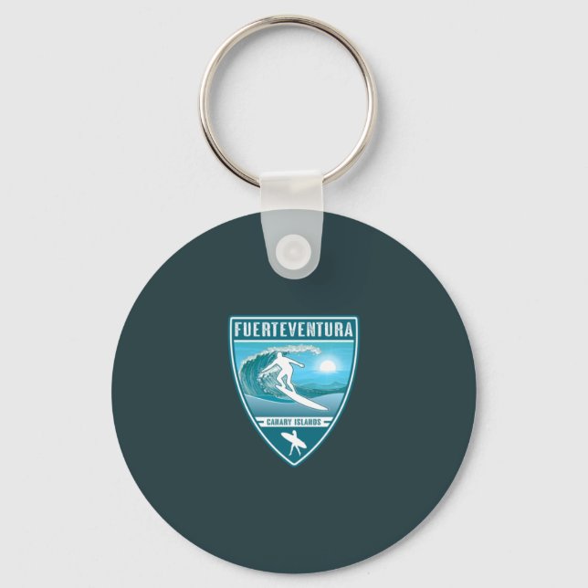 Surf Fuerteventura Canary Islands Spain Key Ring (Front)