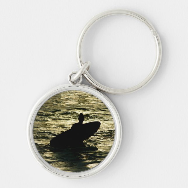 Surf Golden Hour - Keychaine Key Ring (Front)