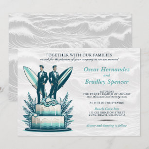 Surf Grooms Wedding Invitation