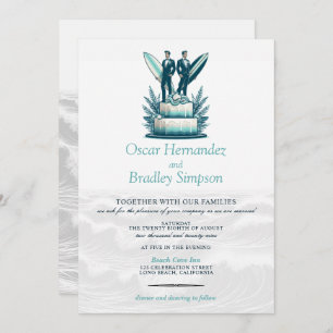 Surf Grooms Wedding Invitation
