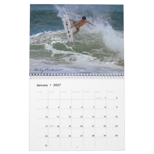Surf Hawaii, by Brad Scott Calendar (Jan 2027)