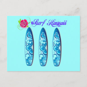 Surf Hawaii Surfboards Postcard