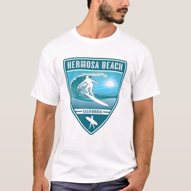 Surf Hermosa Beach California T-Shirt (Front)