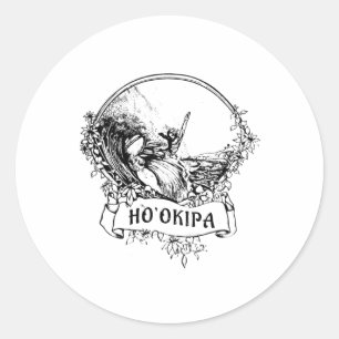 Surf Hookipa Maui Hawaii Vintage Retro Surfing Classic Round Sticker