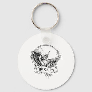Surf Hookipa Maui Hawaii Vintage Retro Surfing Key Ring