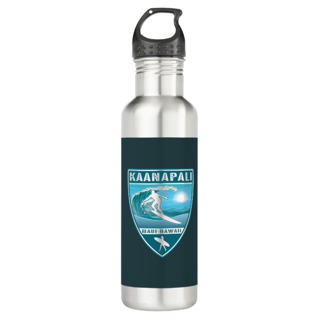 Surf Kaanapali Maui Hawaii 710 Ml Water Bottle (Front)