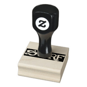 Surf large rubber stamp w handle