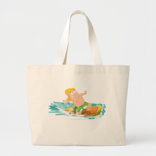 surf large tote bag (Front)