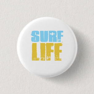 Surf Life Beach Surfer Style 3 Cm Round Badge