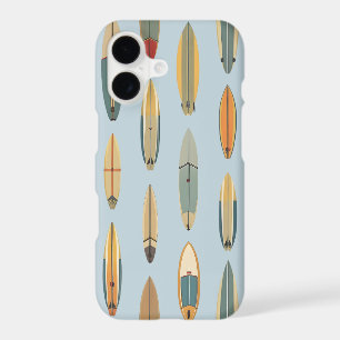 Surf Life Retro Coastal Blue Surfboard Cell Phone