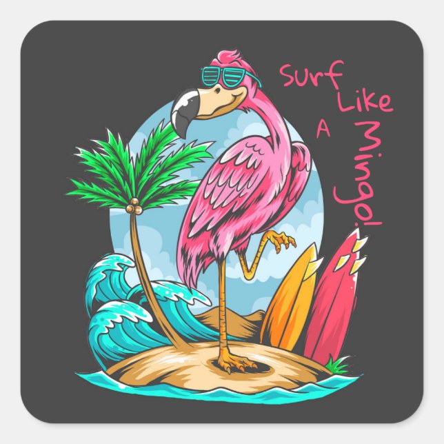 Surf Like a Mingo!  Sticker  (Front)