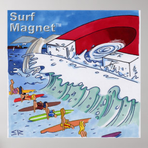 Surf Magnet matte value poster