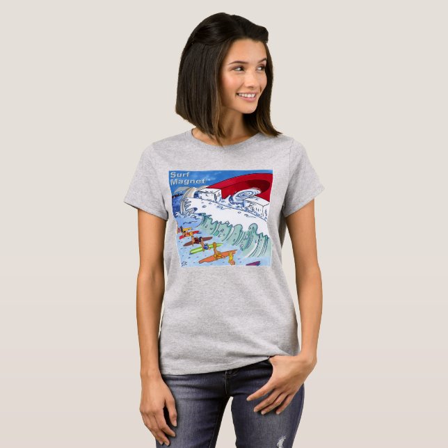 Surf Magnet women grey T-shirt (Front Full)