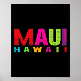 Surf Maui Hawaii Island Hawaiian Beach Surfing Alo Poster