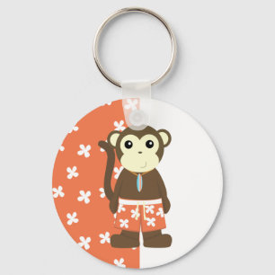 Surf Monkey Key Ring