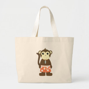 Surf Monkey Large Tote Bag