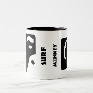 Surf Munkey logo on a mug