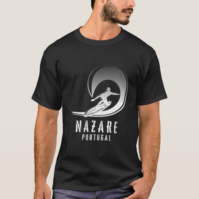 Surf Nazare Surfing Nazare In Portugal Pipe Surfer T-Shirt (Front)