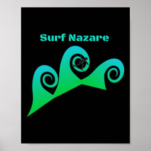 Surf Nazare Surfing Portugal Beaches Poster