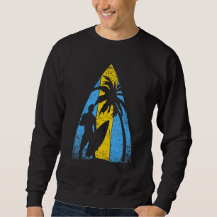Surf Ocean Water Sport Surfer Surfboard Tropical S Sweatshirt