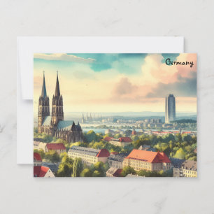 surf Old Art vintage travel berlin Germany city Postcard