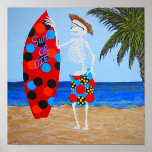 Surf or die poster