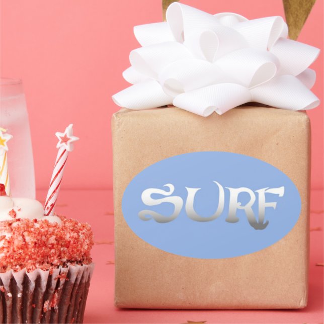 Surf oval large stickers (Party)