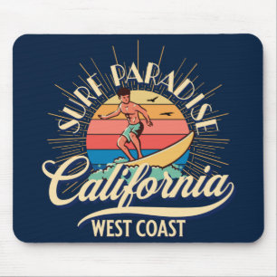 Surf Paradise California West Coast  Mouse Mat