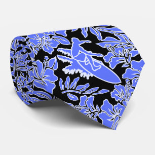 Surf Pareau Hawaiian Hibiscus Two-sided Printed Tie