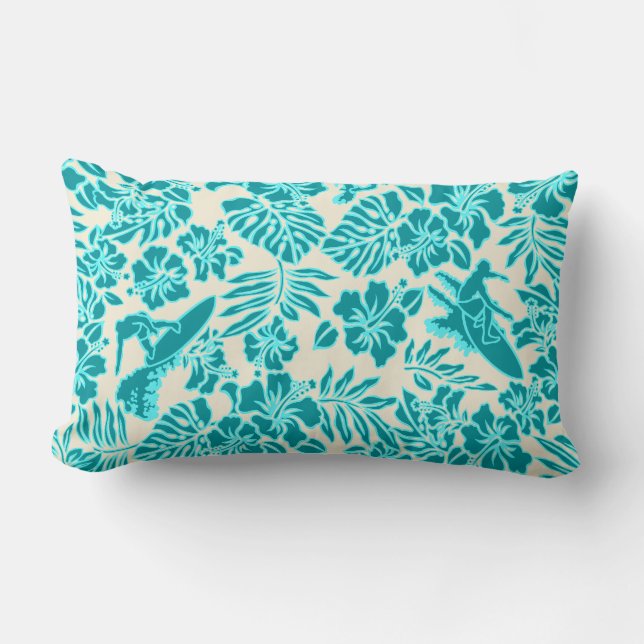 Surf Pareau Hawaiian Reversible Lumbar Pillow (Front)