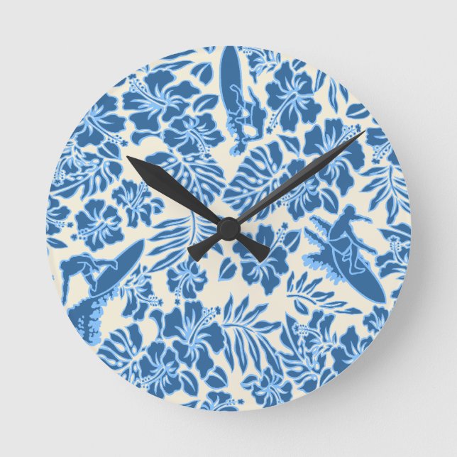 Surf Pareau Hawaiian Wall Clocks (Front)