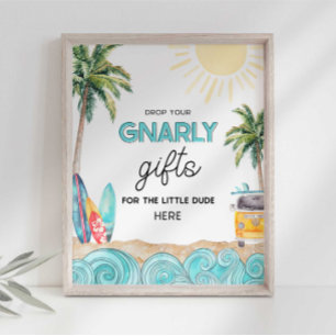 Surf Party Gift Table Sign