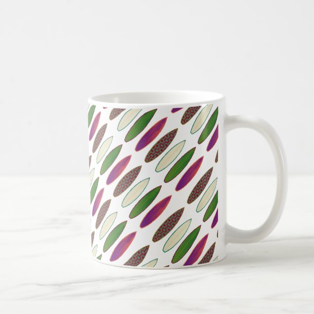 surf pattern . boards coffee mug (Right)