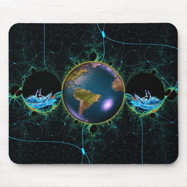 Surf Planet Mouse Mat (Front)