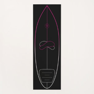 Surf-Pop-Up Trainingsmatte Yogamatte   Pinkweiß Yoga Mat