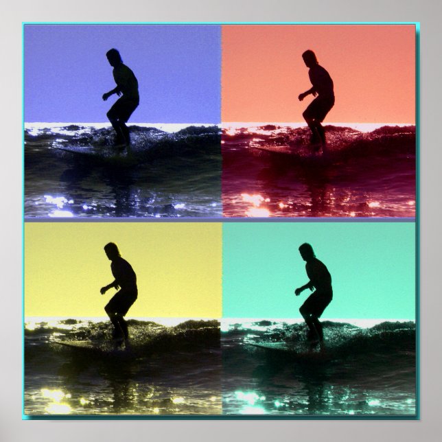 Surf Popart, Copyright karen j. Williams Poster (Front)