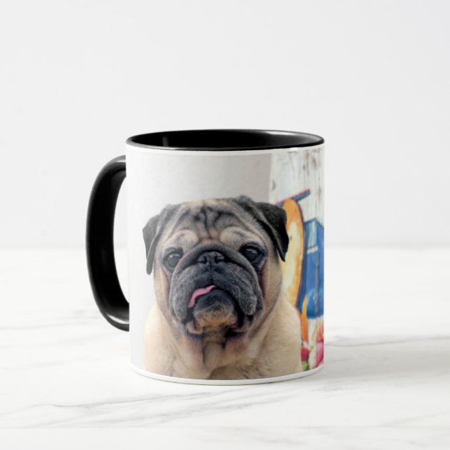 Surf Pug Mug (Front Left)