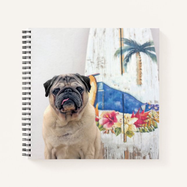 Surf Pug Notebook (Front)