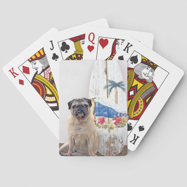 Surf Pug Playing Cards (Back)